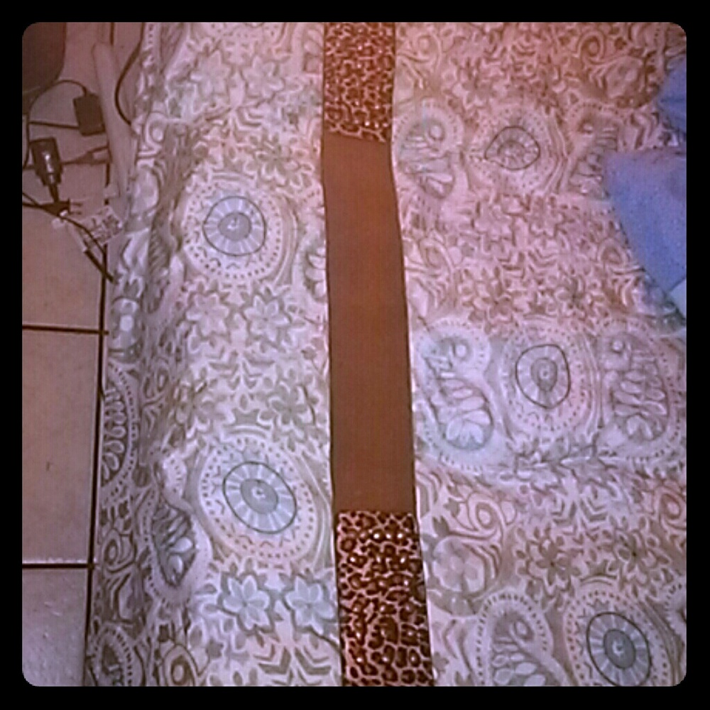 Leopard print belt stretchable 3inch width